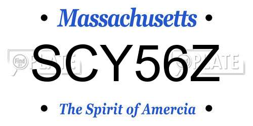 SCY56Z Massachusetts License Plate