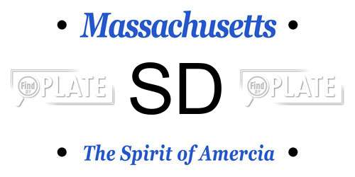 SD Massachusetts License Plate