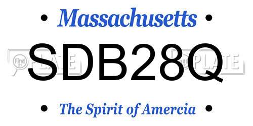 SDB28Q Massachusetts License Plate