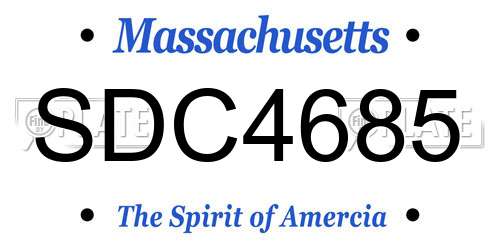 SDC4685 Massachusetts License Plate