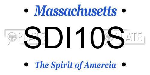 SDI10S Massachusetts License Plate