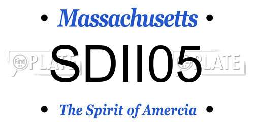 SDII05 Massachusetts License Plate