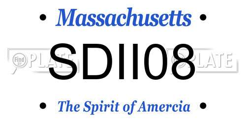 SDII08 Massachusetts License Plate
