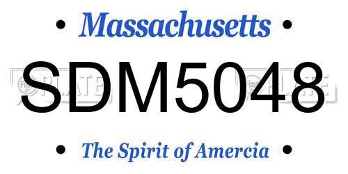 SDM5048 Massachusetts License Plate