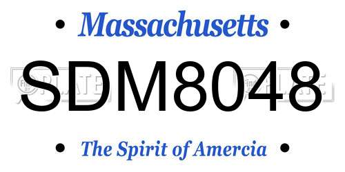 SDM8048 Massachusetts License Plate