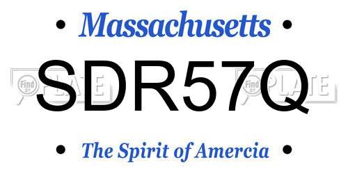 SDR57Q Massachusetts License Plate