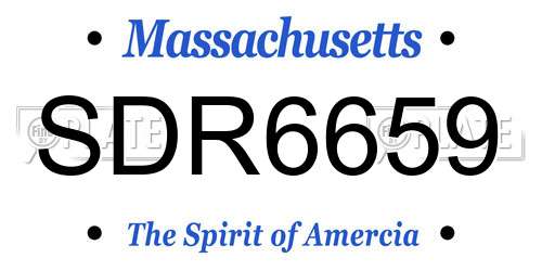 SDR6659 Massachusetts License Plate