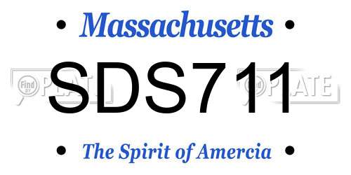 SDS711 Massachusetts License Plate