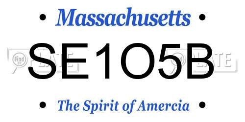 SE1O5B Massachusetts License Plate