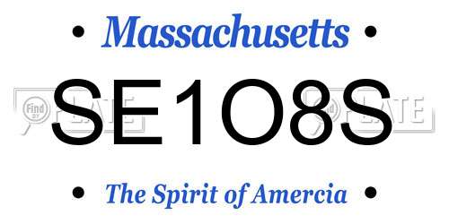 SE1O8S Massachusetts License Plate