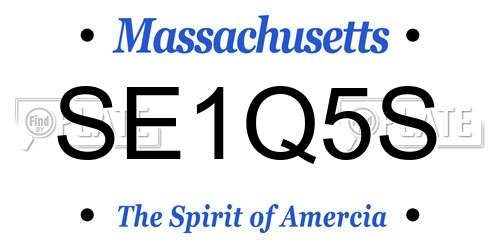 SE1Q5S Massachusetts License Plate