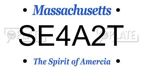SE4A2T Massachusetts License Plate