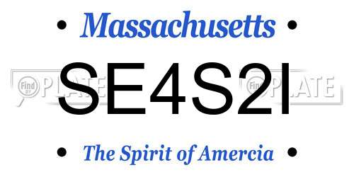 SE4S2I Massachusetts License Plate