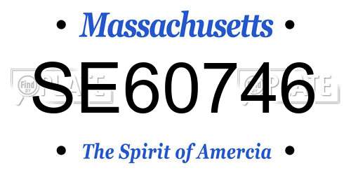 SE60746 Massachusetts License Plate