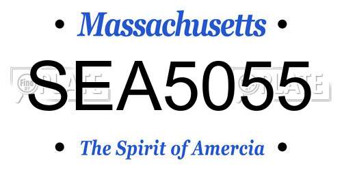 SEA5055 Massachusetts License Plate
