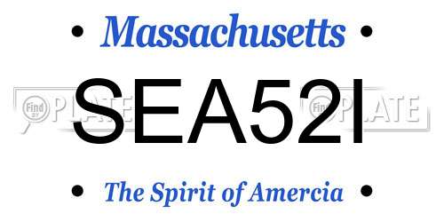 SEA52I Massachusetts License Plate