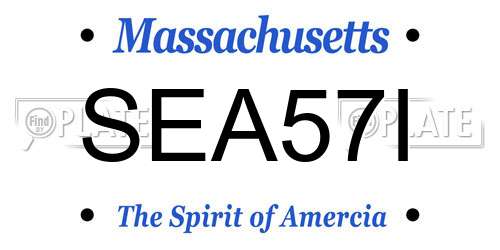 SEA57I Massachusetts License Plate