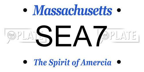 SEA7 Massachusetts License Plate
