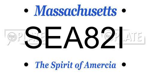 SEA82I Massachusetts License Plate