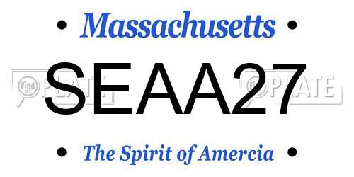 SEAA27 Massachusetts License Plate