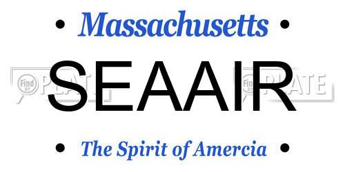 SEAAIR Massachusetts License Plate
