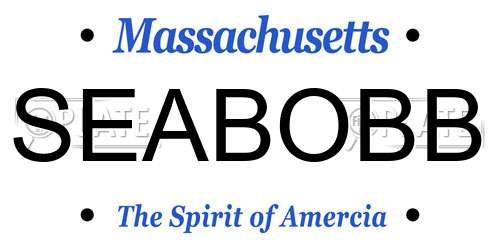 SEABOBB Massachusetts License Plate