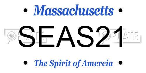 SEAS21 Massachusetts License Plate