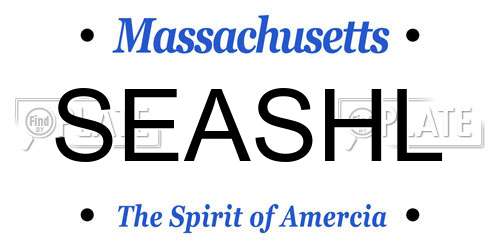 SEASHL Massachusetts License Plate