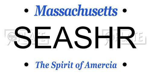 SEASHR Massachusetts License Plate
