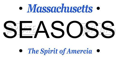 SEASOSS Massachusetts License Plate