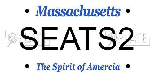 SEATS2 Massachusetts License Plate
