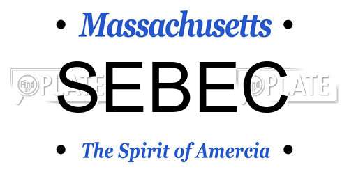 SEBEC Massachusetts License Plate