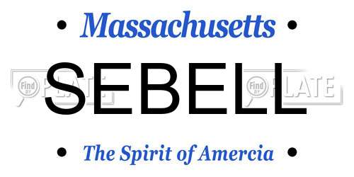 SEBELL Massachusetts License Plate