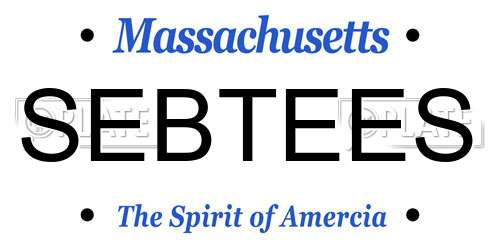 SEBTEES Massachusetts License Plate