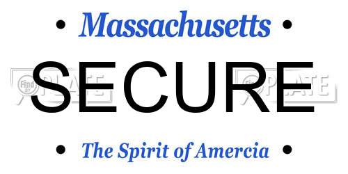 SECURE Massachusetts License Plate