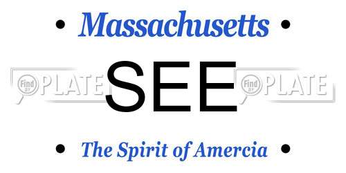SEE Massachusetts License Plate