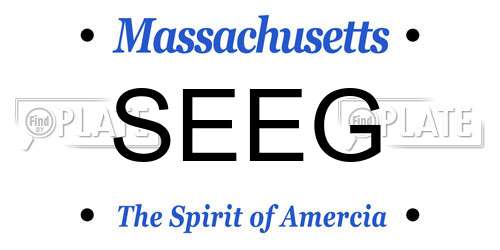 SEEG Massachusetts License Plate