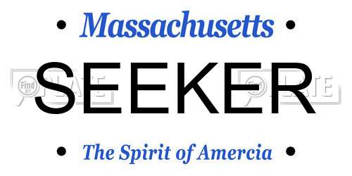 SEEKER Massachusetts License Plate