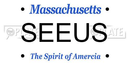 SEEUS Massachusetts License Plate