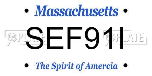 SEF91I Massachusetts License Plate
