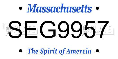 SEG9957 Massachusetts License Plate