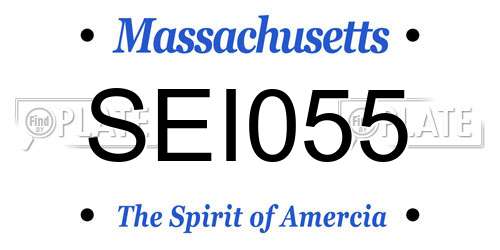 SEI055 Massachusetts License Plate