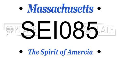 SEI085 Massachusetts License Plate