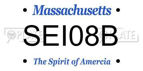 SEI08B Massachusetts License Plate