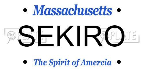 SEKIRO Massachusetts License Plate