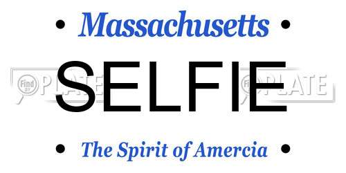 SELFIE Massachusetts License Plate