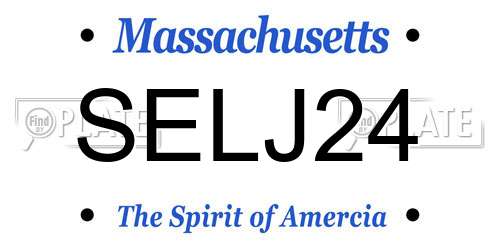 SELJ24 Massachusetts License Plate