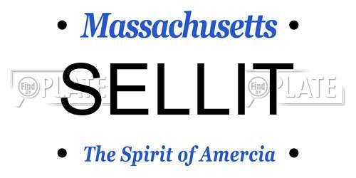 SELLIT Massachusetts License Plate