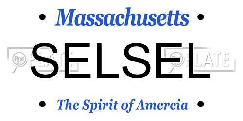 SELSEL Massachusetts License Plate