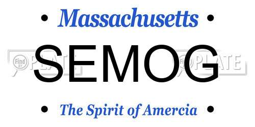 SEMOG Massachusetts License Plate